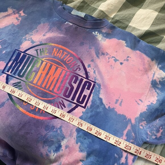 Vintage Much Music Sweatshirt Tie Dye O/S Radical MuchMusic 90s Made in Canada - Picture 8 of 8